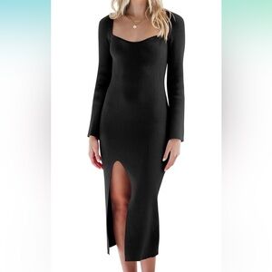 Long sleeve sweater dress